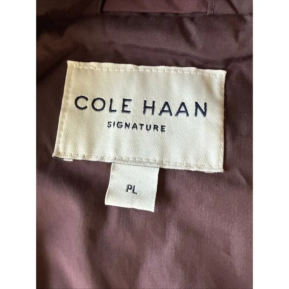 Cole Haan Signature Rain Jacket Womens Petite L Maroon Packable Lightweight EC - Picture 4 of 8